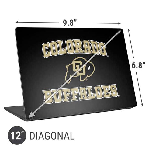 University of Colorado CU Logo on Gold Universal Laptop 12in (9.8 x 6.8in) Skin
